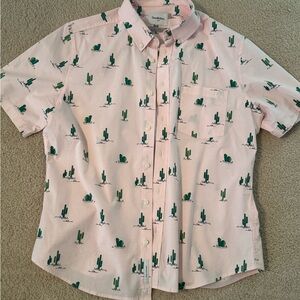 Goodfellow & Co Pink Cactus Short Sleeve Shirt